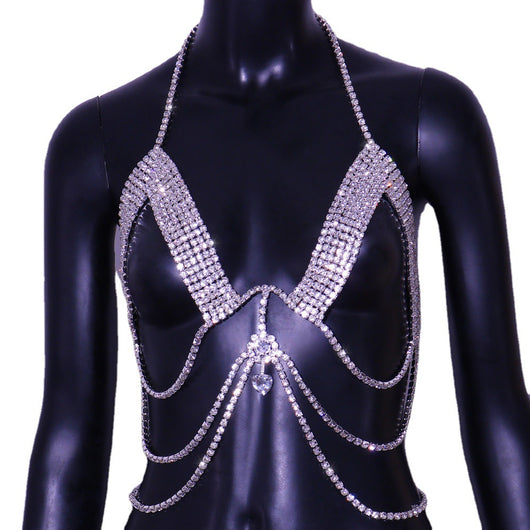 Cadena de Pecho Brillante con Diamantes - Estilo Nocturno Elegante - Image 9