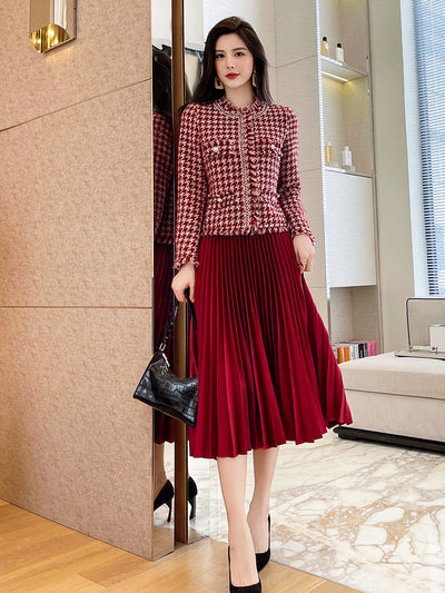 Conjunto Falda y Abrigo de Lana Small Wind - Dos Piezas Elegante - Image 9