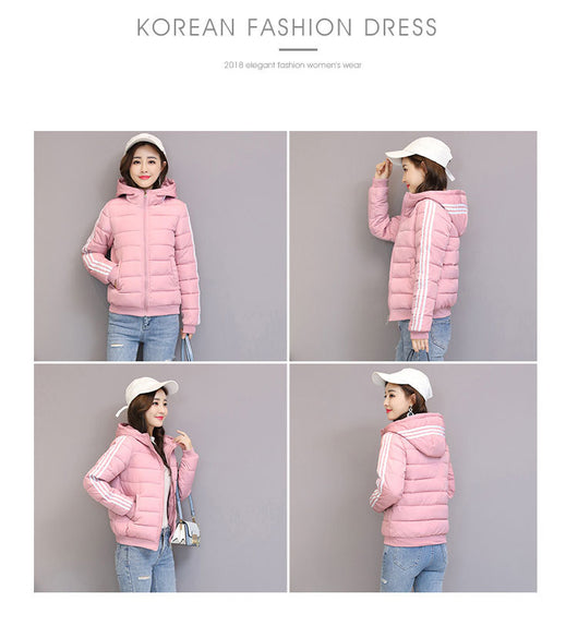 Chaqueta de Algodón Corta con Capucha - Abrigo Slim Fit para Invierno - Image 20