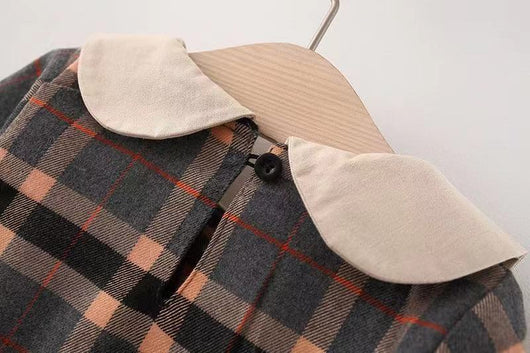 Vestido Cuadros Coreano con Bolsa Osito para Niñas - Image 8