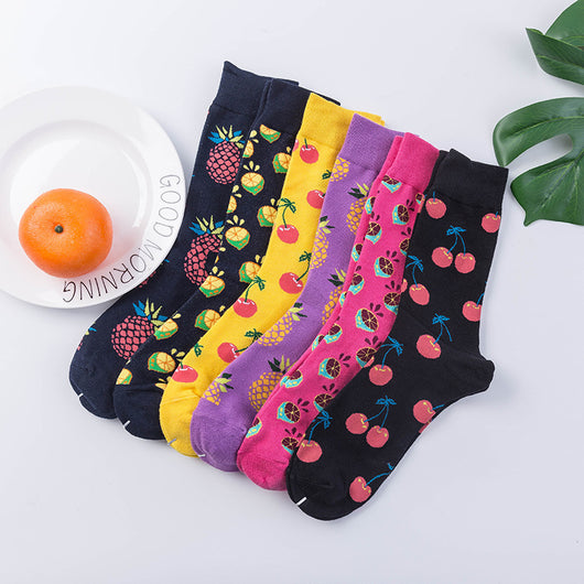 Calcetines de Algodón Estampado Frutas para Hombre y Mujer - Image 3