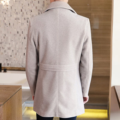 Abrigo de Invierno para Hombre en Lana y Cachemira - Chaqueta Negra Elegante - Image 5