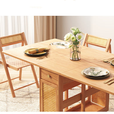 Mesa Comedor Plegable de Ratán Multifuncional para el Hogar - Image 10