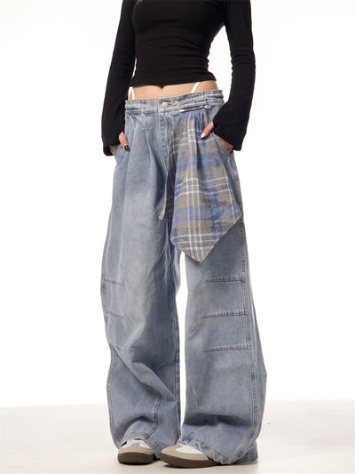 Jeans Retro con Pañuelo Cuadrado Desmontable y Cierre de Machete - Image 7