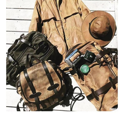 Mochila Retro Americana de Lona Encerada Premium - Image 11