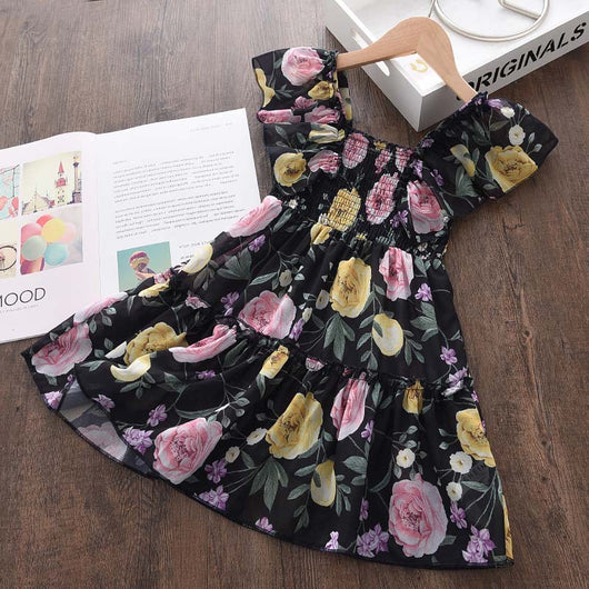Vestido Niña Manga Volante Estampado Floral Verano - Image 25