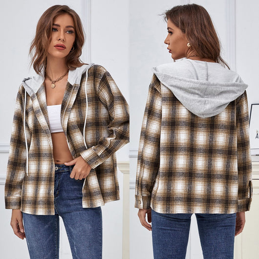 Camisa de Cuadros Retro Estilo Europeo y Americano para Mujer - Image 10