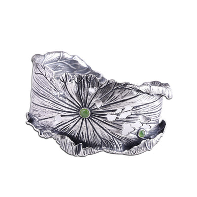 Pulsera de Hoja de Loto y Jaspe Celestial - Image 5