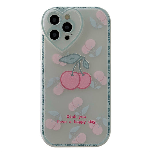 Funda Protectora Cherry de Goma Suave para Celular - Image 5
