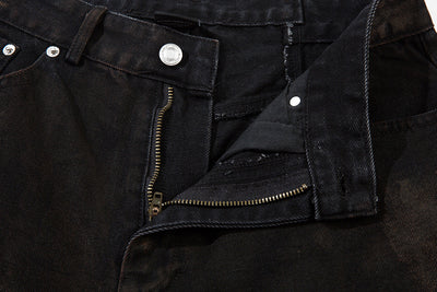 Shorts Denim Vintage Desgastado para Hombre con Efecto Spray - Image 9