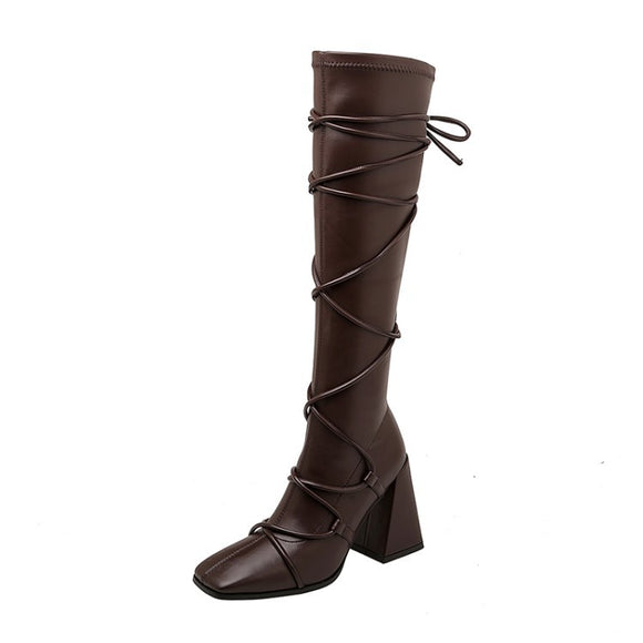 Botas de Tacón Grueso hasta la Rodilla - Estilo y Comodidad