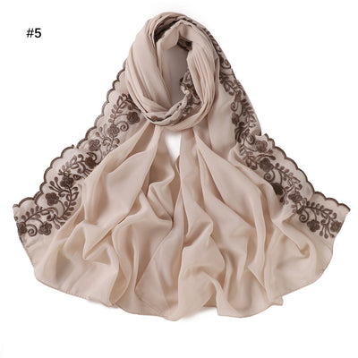 Pañuelo de Gasa Ligero en Colores Sólidos para Mujer - Image 10