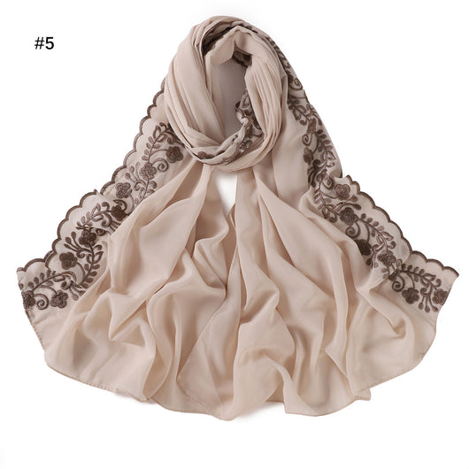 Pañuelo de Gasa Ligero en Colores Sólidos para Mujer - Image 10