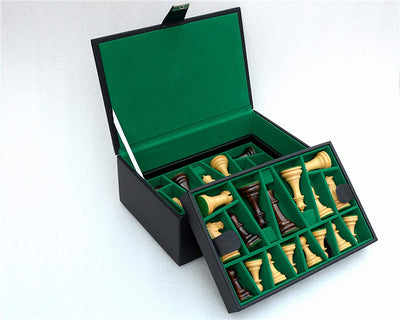 Caja de Almacenamiento para Piezas de Ajedrez Grande - Estuche de Cuero Premium