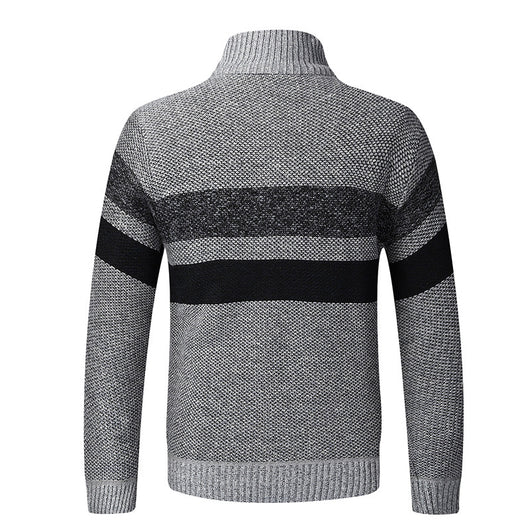 Cardigan Grueso de Punto con Cuello Alto para Hombre - Image 7