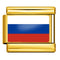 Dorado Background World Flag Photo Epoxy Italian Module Bracelet ICY0001RU Russia