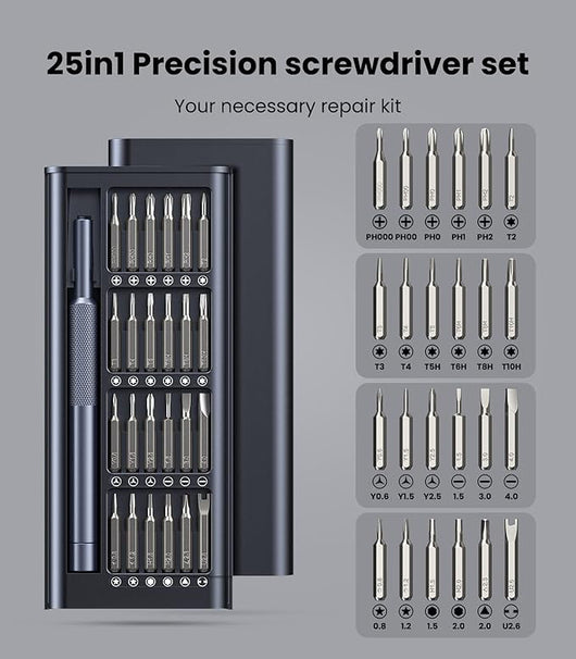 Juego de Destornillador de Precisión 25 en 1 - Herramientas Portátiles para Reparaciones del Hogar - Image 9