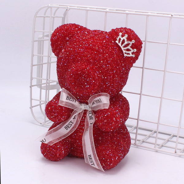 Osito de Cristal con Corona - Regalo Sorpresa Cumpleaños Diamante Espuma - Image 9