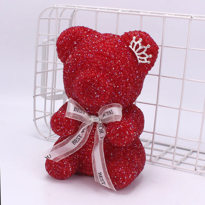 Osito de Cristal con Corona - Regalo Sorpresa Cumpleaños Diamante Espuma - Image 9