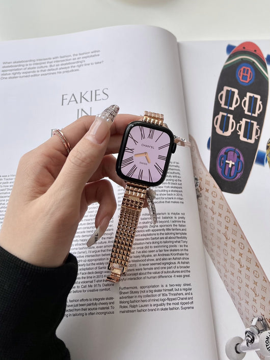 Pulsera Metálica Versátil con Aroma Portátil - Correa Ajustable Cross Check