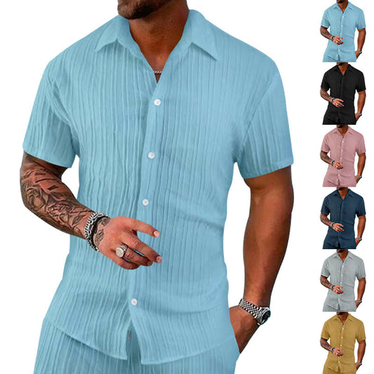 Camisa Polo Manga Corta Lisa Suelta para Hombre - Casual y Cómoda - Image 2