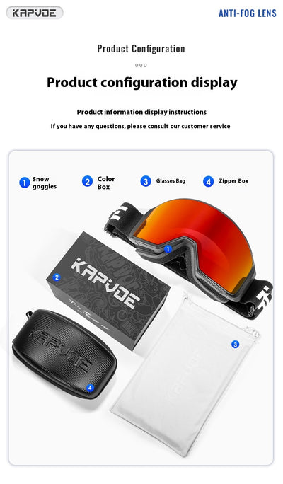 Gafas de Espejo Deportivas Antideslizantes de Doble Capa para Nieve - Image 23