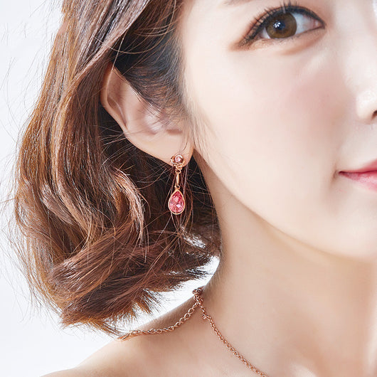 Aretes de Rosa Europeos y Americanos - Diseño Minimalista y Elegante - Image 2