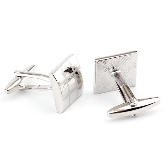 Gemelos Cuadrados de Cuadros para Hombre - Diseño Clásico Francés - Image 4