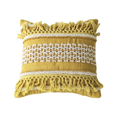 Funda de Cojín Bohemio Bordado a Mano con Terciopelo y Detalles Étnicos - Image 6