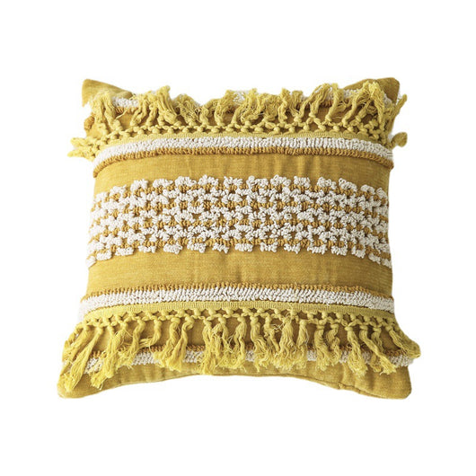 Funda de Cojín Bohemio Bordado a Mano con Terciopelo y Detalles Étnicos - Image 6