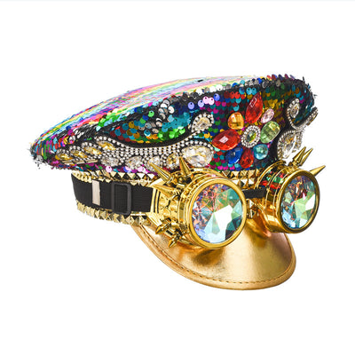 Sombrero de Lentejuelas con Ala Grande para Presentaciones - Image 12