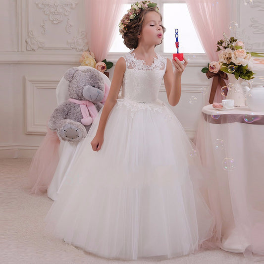 Vestido de Gala Infantil con Encaje - Traje de Concierto para Niñas
