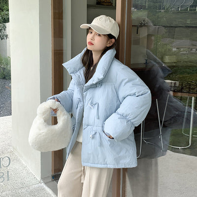 Chaqueta Acolchada Estilo Coreano con Cuello Alto para Mujer - Image 4