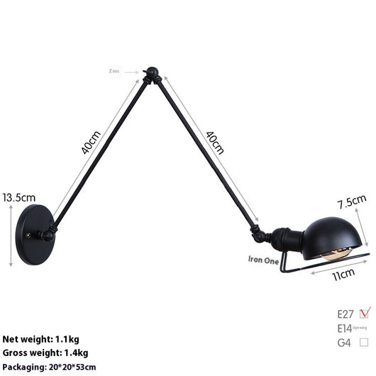 Lámpara LED de Pared Articulada para Estudio y Dormitorio - Image 40