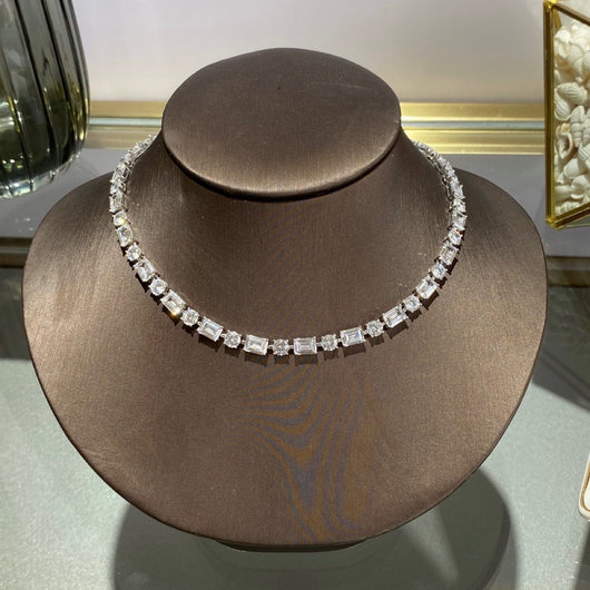 Collar Eslabones de Moissanita - Cadena Completa de Diamantes para Mujer - Image 10