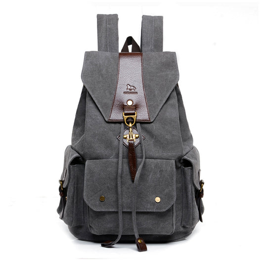 Mochila de Viaje Grande Estilo Retro en Lona para Hombre - Image 4