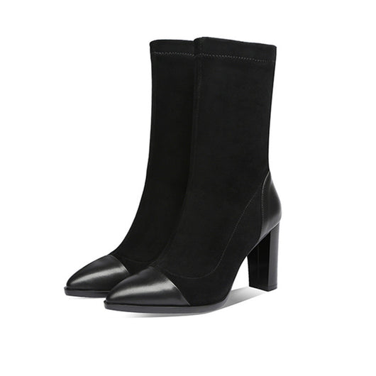 Botas Calcetín Tubo Delgado con Punta Afilada y Talón Reforzado - Image 2