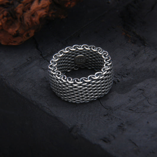 Anillo de Plata Esterlina 925 Tejido a Mano Turco - Image 5