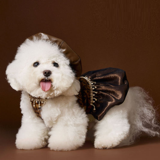 Vestido Otoñal Estampado Leopardo para Perros - Image 2
