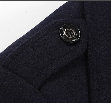 Abrigo Elegante de Lana para Hombre con Cuello Bufanda - Image 11