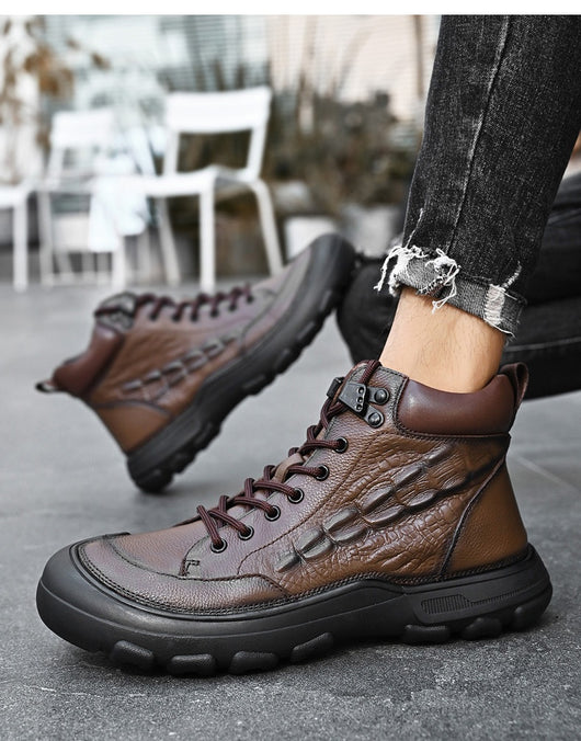 Botas Martin de Cuero Premium para Hombre con Cierre y Suela Antideslizante - Image 14