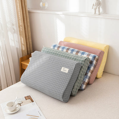 Funda de Almohada de Algodón Lavado con Látex Hipoalergénica - Image 2