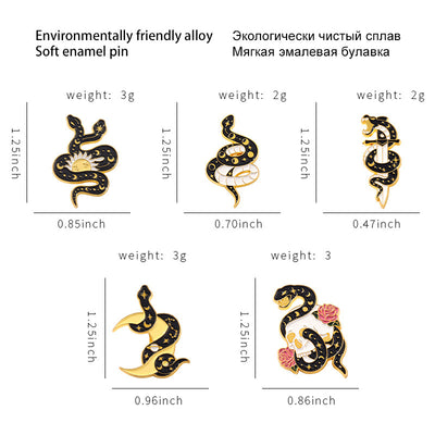 Broche Serpiente Adorable en Aleación con Efecto Goteo para Parejas - Image 10