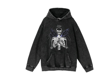 Sudadera Vintage Negra Oversize con Detalles Desgastados - Image 6