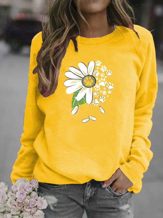 Suéter Floral Básico para Mujer Cuello Redondo - Image 13
