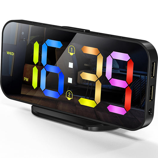 Reloj Despertador LED Cuadrado de Escritorio - Image 2