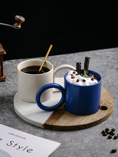 Taza de Cerámica con Asa Grande y Cuchara para Café, Oficina y Hogar - Image 20