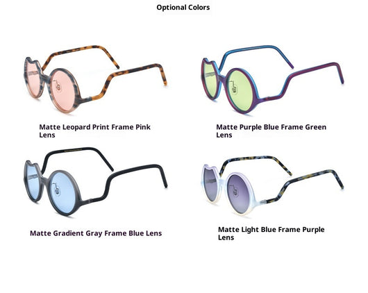 Gafas de Sol Unisex Bicolor con Diseño Irregular Mate - Image 10