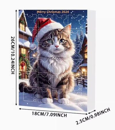 Calendario Navideño de Adviento con Gato Adorable de Acrílico - Image 12
