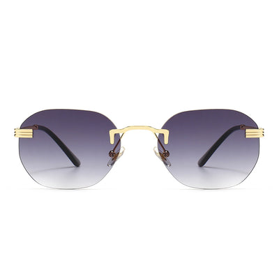 Gafas de Sol Cuadradas Sin Marco para Mujer con Lentes Marinos - Image 8